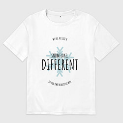 Мужская футболка оверсайз Мы все снежинки