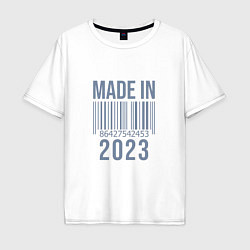 Мужская футболка оверсайз Made in 2023