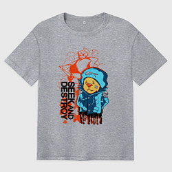 Мужская футболка оверсайз Пёс пират