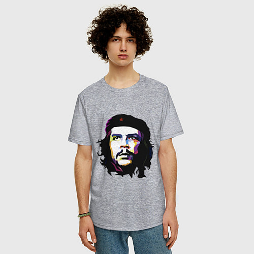 Мужская футболка оверсайз Coloured Che / Меланж – фото 3