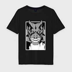 Футболка оверсайз мужская Zaraki Kenpachi black and white, цвет: черный