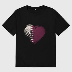 Мужская футболка оверсайз Сердечко Катара