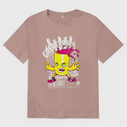 Мужская футболка оверсайз Стакан с напитком