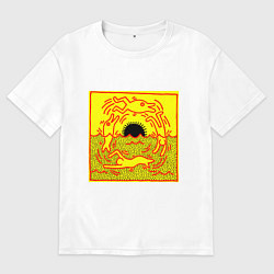 Футболка оверсайз мужская Dolphin people, цвет: белый