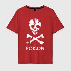 Футболка оверсайз мужская Poison sign, цвет: красный