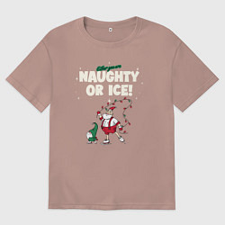 Мужская футболка оверсайз Naughty or ice