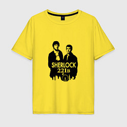 Футболка оверсайз мужская Sherlock 221B, цвет: желтый