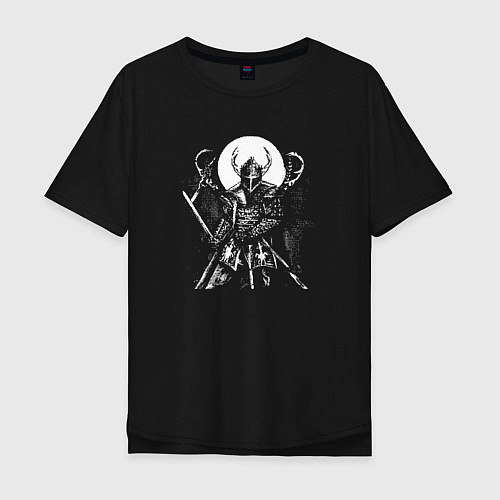 Мужская футболка оверсайз The mad knight / Черный – фото 1