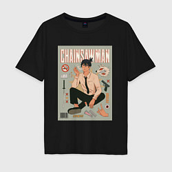 Мужская футболка оверсайз Аки Хаякава из Chainsaw Man