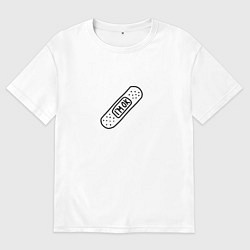 Мужская футболка оверсайз Пластырь Im ok