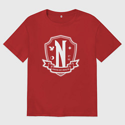 Футболка оверсайз мужская Академия Невермор, цвет: красный