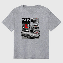 Мужская футболка оверсайз Toyota Supra mk4 2JZ
