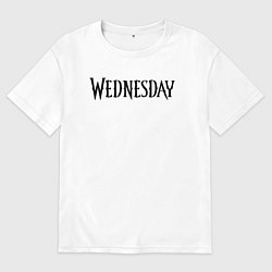 Футболка оверсайз мужская Logo black Wednesday, цвет: белый