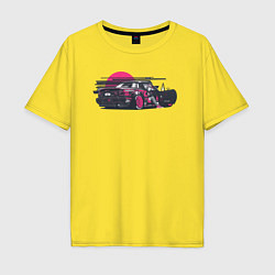 Футболка оверсайз мужская JDM Girl, цвет: желтый