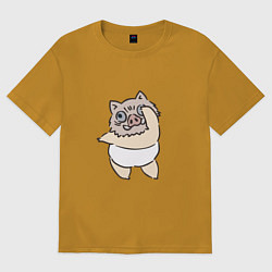 Мужская футболка оверсайз Иноске в танце - Клинок, уничтожающий демонов