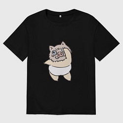 Мужская футболка оверсайз Иноске в танце - Клинок, уничтожающий демонов