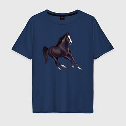 Мужская футболка оверсайз Марварская лошадь