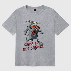 Футболка оверсайз мужская La resistance, цвет: меланж