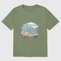 Мужская футболка оверсайз Санкт-Петербург Адмиралтейство