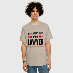 Футболка оверсайз мужская Trust me - Im lawyer, цвет: миндальный — фото 2
