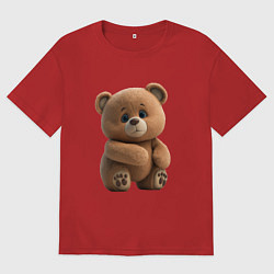 Мужская футболка оверсайз Большой плюшевый мишка