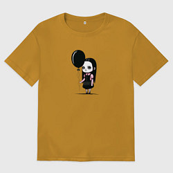 Мужская футболка оверсайз Мрачная девочка