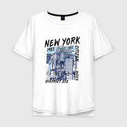 Мужская футболка оверсайз New York Нью-Йорк