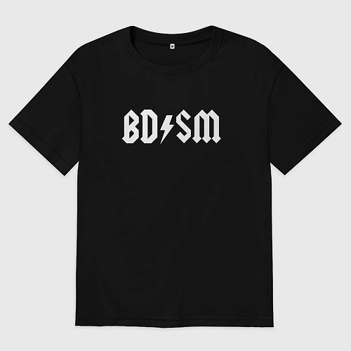 Мужская футболка оверсайз BDSM мем / Черный – фото 1