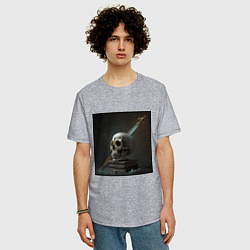 Футболка оверсайз мужская Эпоха средневековья, цвет: меланж — фото 2