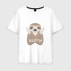 Мужская футболка оверсайз Sloth