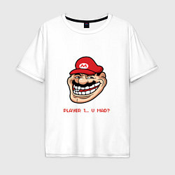 Мужская футболка оверсайз Mario player 1