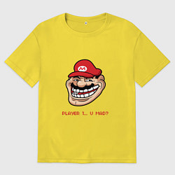 Мужская футболка оверсайз Mario player 1