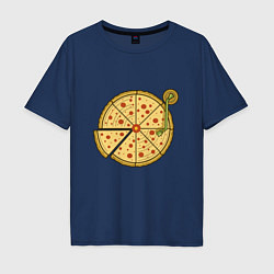 Мужская футболка оверсайз Vinyl pizza