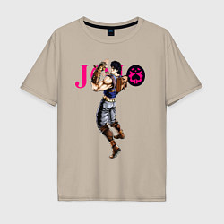Футболка оверсайз мужская Джонатан Джостар - JoJo Bizarre Adventure, цвет: миндальный