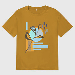 Мужская футболка оверсайз Минималистский абстрактный рисунок