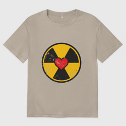 Мужская футболка оверсайз Радиация любви