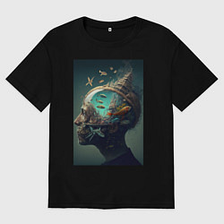 Мужская футболка оверсайз Мысли о море