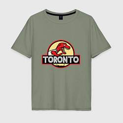 Футболка оверсайз мужская Toronto dinosaur, цвет: авокадо
