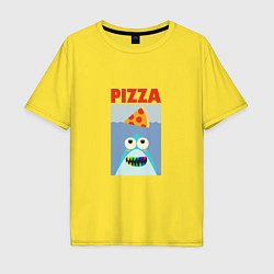 Мужская футболка оверсайз Pizza jaws