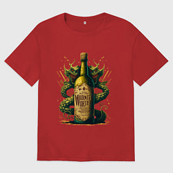 Мужская футболка оверсайз Зеленый змий