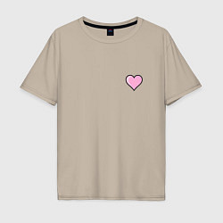 Мужская футболка оверсайз Влюбленное сердце - мини