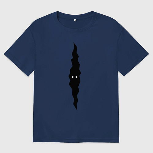 Мужская футболка оверсайз Внутренние демоны / Тёмно-синий – фото 1