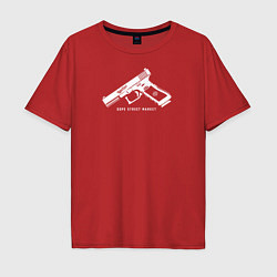 Мужская футболка оверсайз Dope street market glock