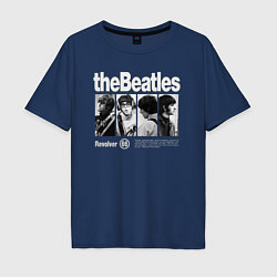 Футболка оверсайз мужская The Beatles rock, цвет: тёмно-синий