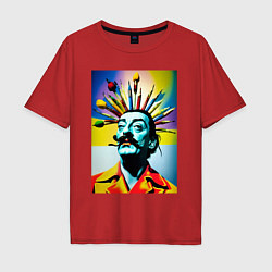 Футболка оверсайз мужская Salvador Dali: Portrait, цвет: красный