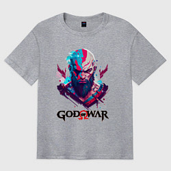 Футболка оверсайз мужская God of War, Kratos, цвет: меланж