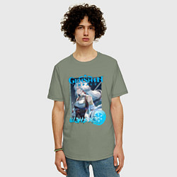 Футболка оверсайз мужская Шэнь Хэ крио элемент, цвет: авокадо — фото 2