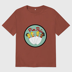 Мужская футболка оверсайз Simpsons bowling