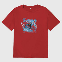 Футболка оверсайз мужская Шэнь Хэ крио в действии, цвет: красный