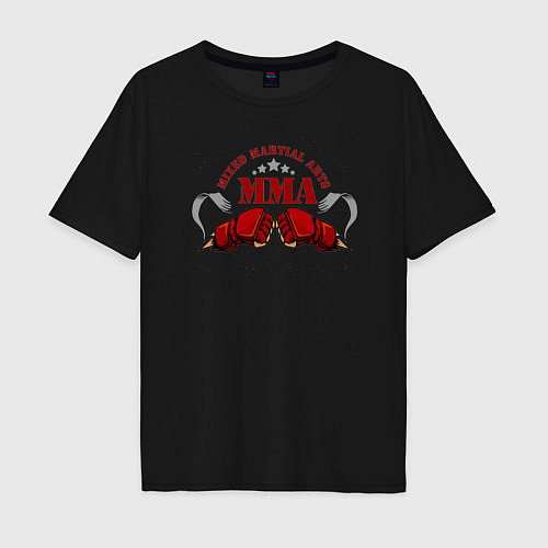 Мужская футболка оверсайз Смешанные бои MMA / Черный – фото 1